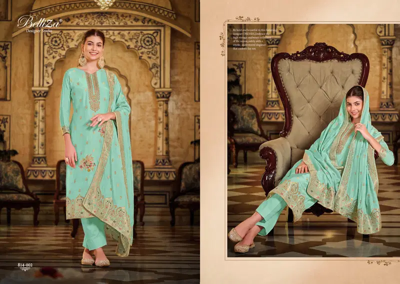 Belliza Saanvi Vol 2 Viscose Embroidered Dress Material Collection